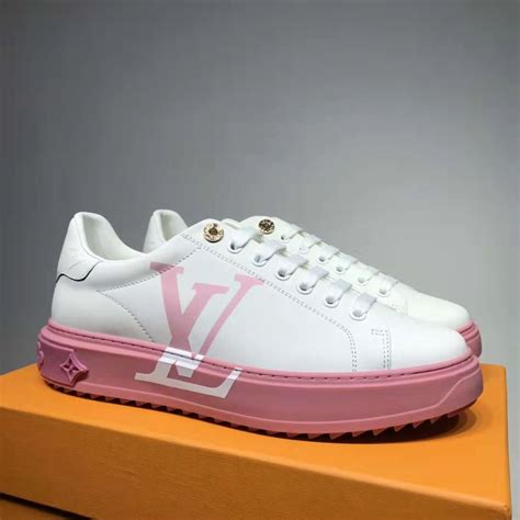 lv sneakers pink and white.